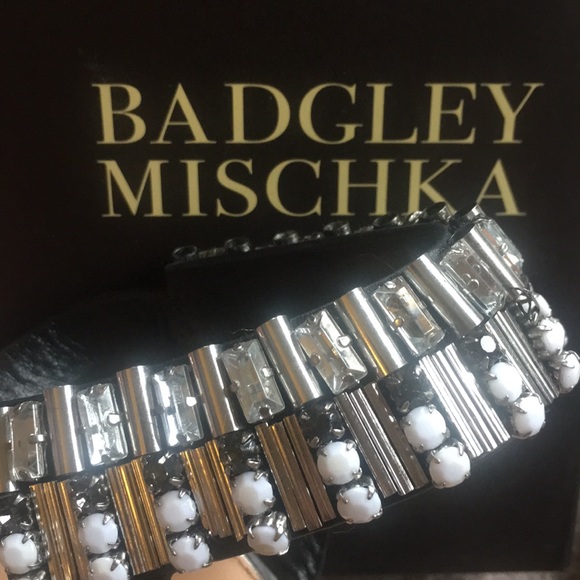 💎 BADGLEY MISCHKA - SPARKLING SIZE 8.5 BLACK HEEL - Picture 3 of 6